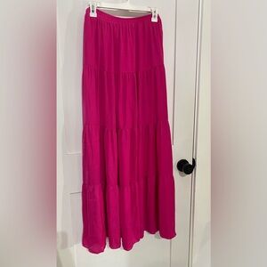 Naked Zebra Fuchsia Maxi Skirt